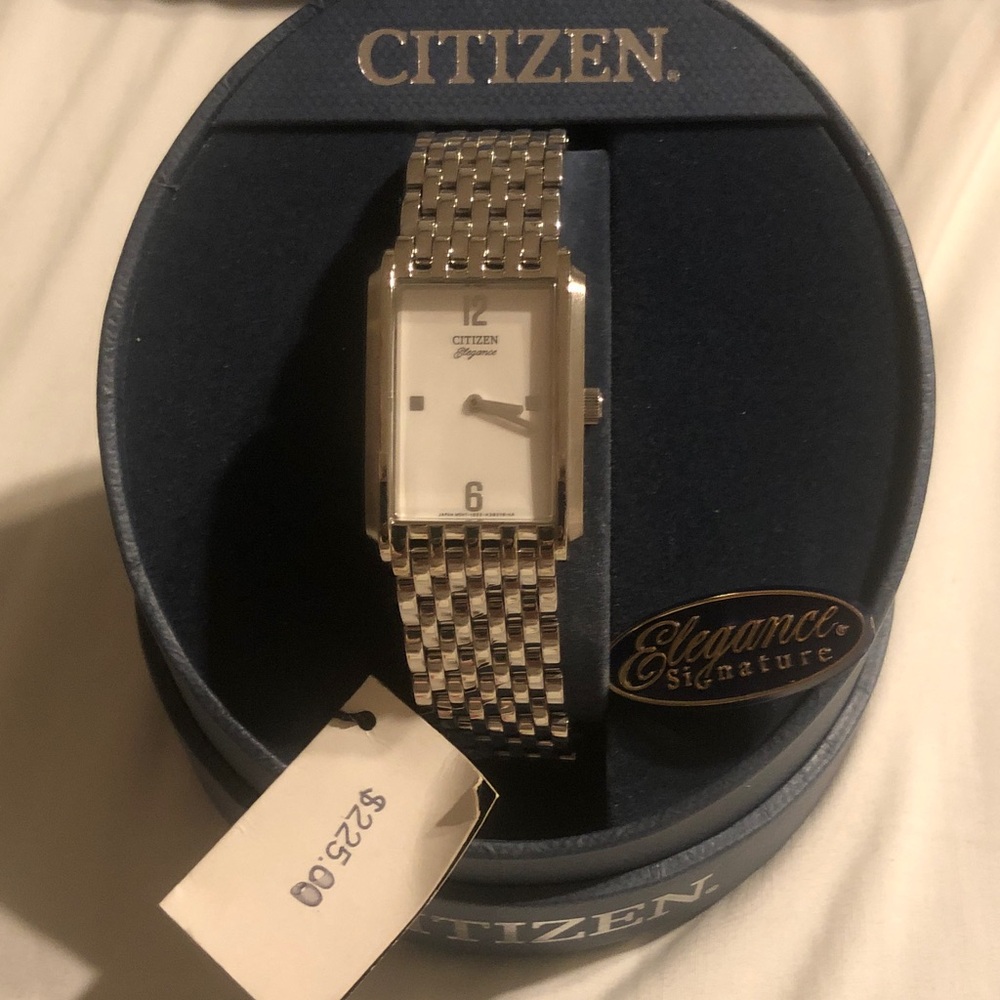 Citizen Silver Rectangular Watch